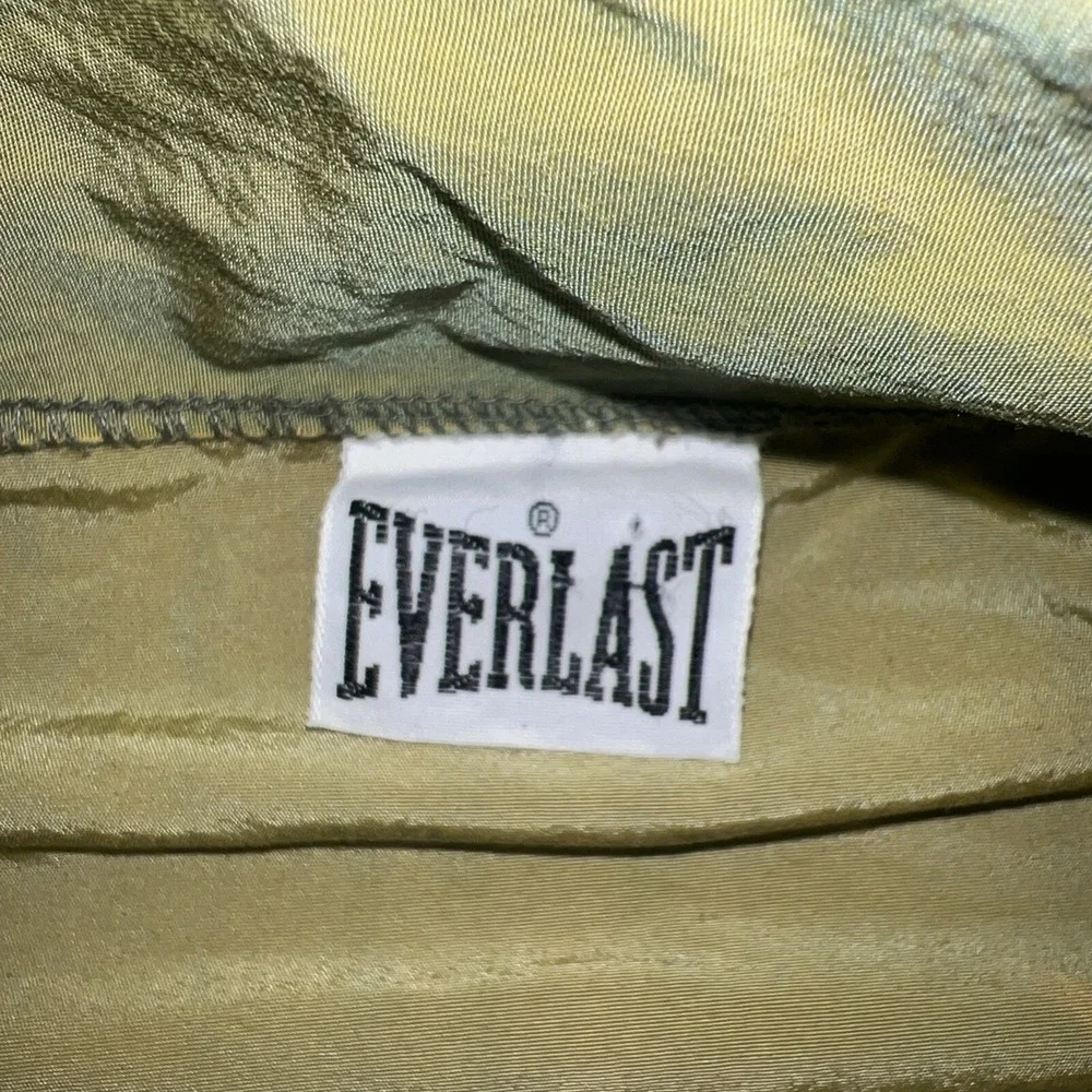 VTG Everlast Windbreaker Mens Sz M Yellow Mock Neck Pullover Jacket USA Made 90s
